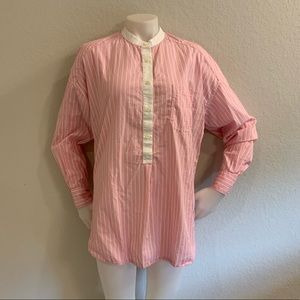 ALEX MILL Pink Striped Cotton Button Down Shirt Sz L